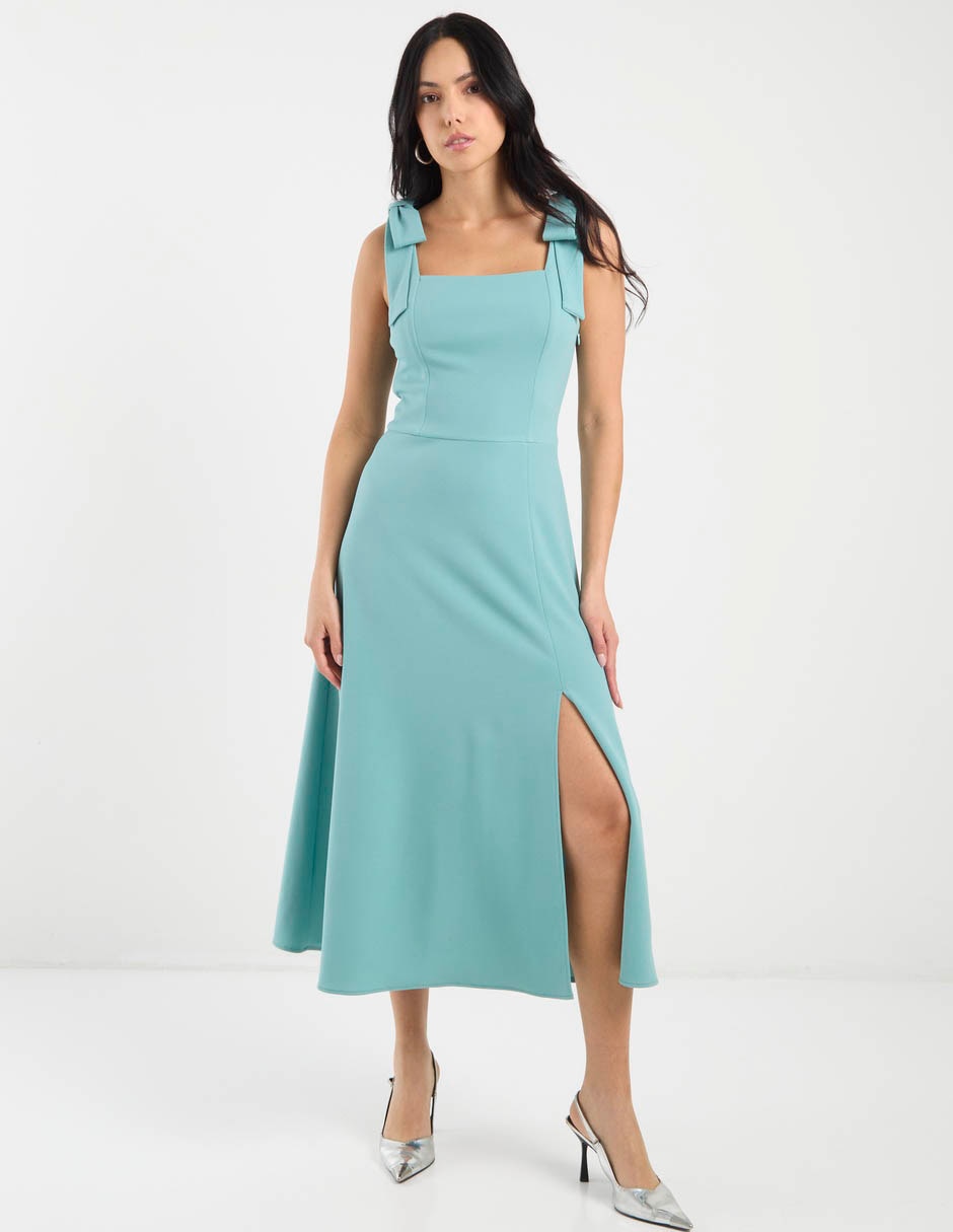 Vestido midi de fiesta espalda abierta Vestido midi de fiesta espalda abierta