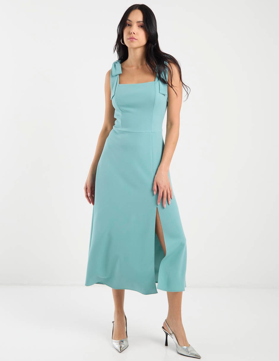 Vestido midi de fiesta espalda abierta 3