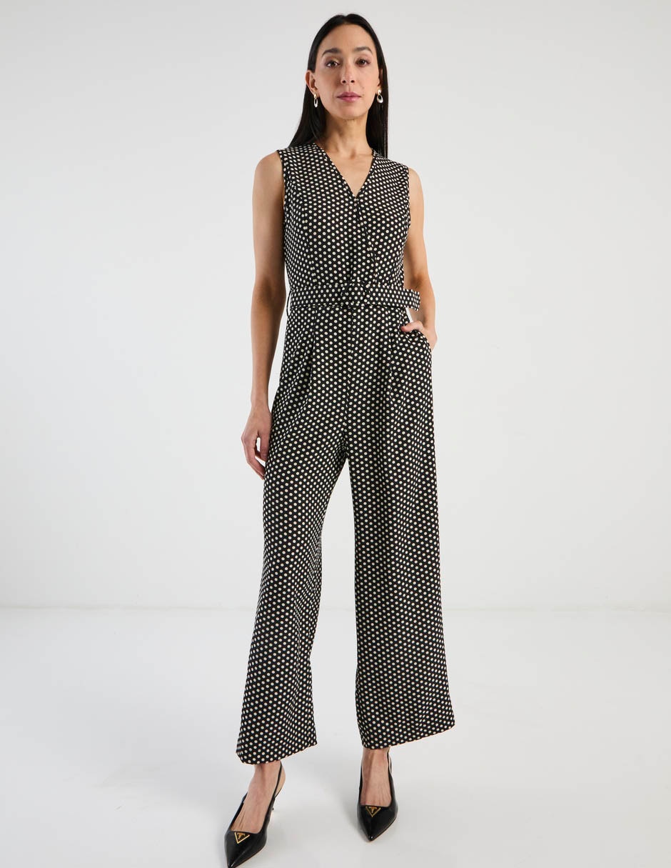 Jumpsuit estampado lunares para mujer