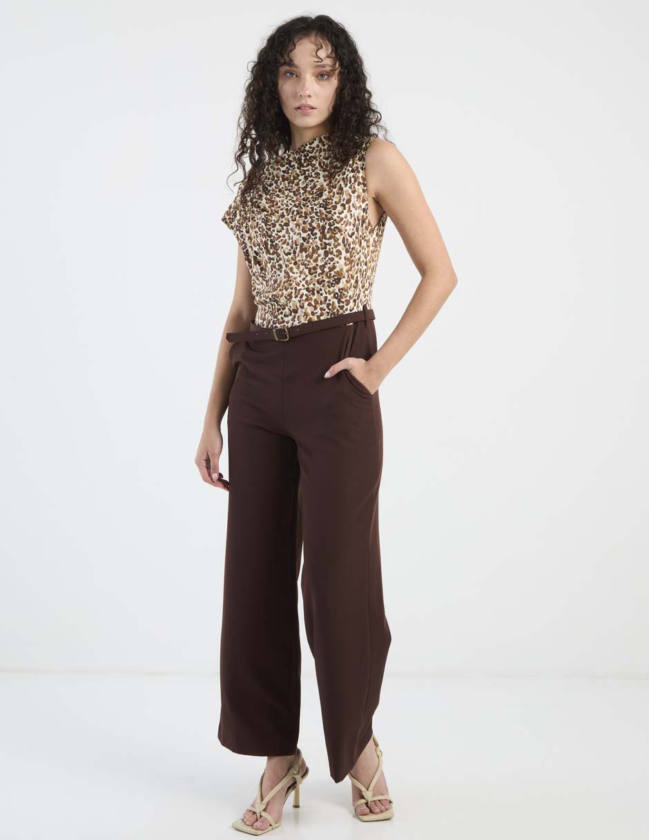 Jumpsuit casual estampado animal print para mujer 2