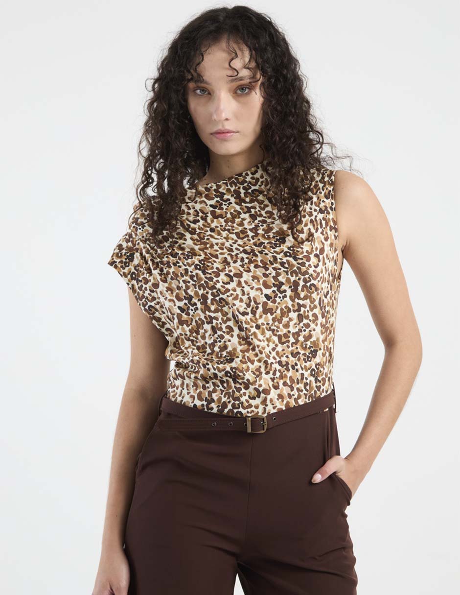 Jumpsuit casual estampado animal print para mujer 4